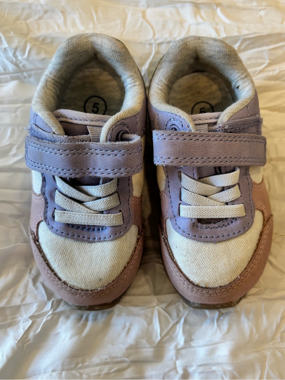 Lavender and Cream Sneakers Toddler size 5